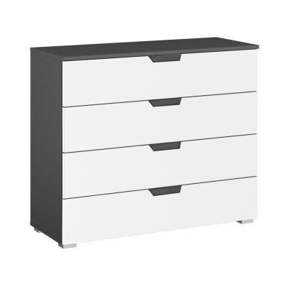 Rauch Aditio 4 Drawer Wide Chest - Metallic Dark Grey and Alpine White
