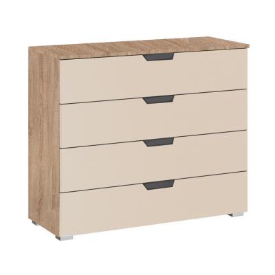 Rauch Aditio 4 Drawer Wide Chest - Sonoma Oak and Champagne