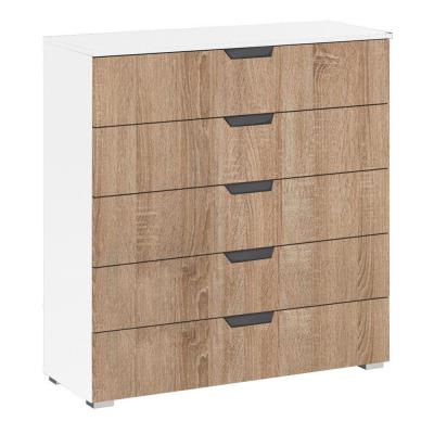 Rauch Aditio 5 Drawer Wide Chest - Alpine White and Sonoma Oak