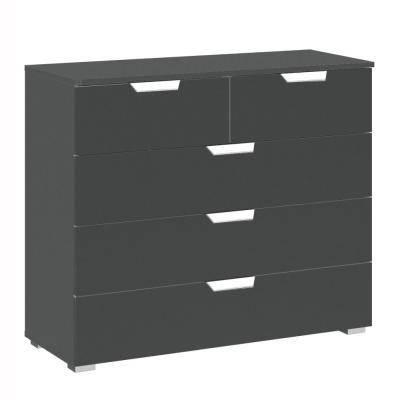 Rauch Aditio 3+2 Drawer Chest - Metallic Dark Grey