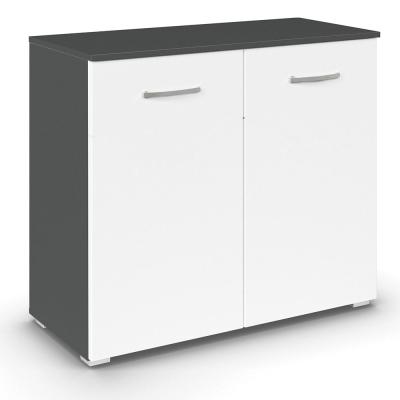 Rauch Aditio 2 Door Cupboard - Metallic Dark Grey and Alpine White