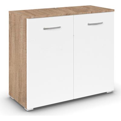 Rauch Aditio 2 Door Cupboard - Sonoma Oak and Alpine White