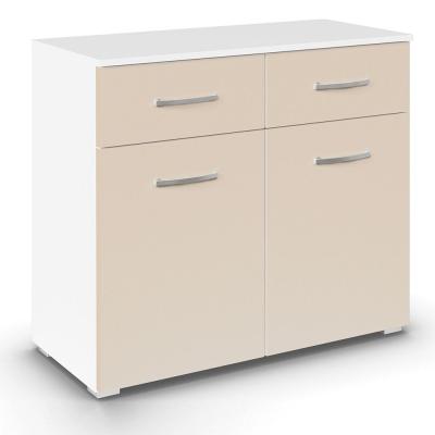 Rauch Aditio 2 Door Small Sideboard - 80cm - Alpine White and Champagne