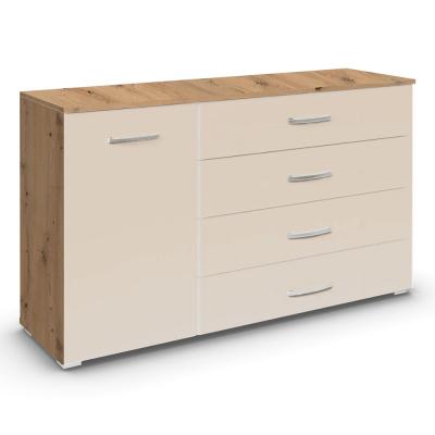 Rauch Aditio 1 Door Medium Sideboard - 120cm - Artisan Oak and Champagne