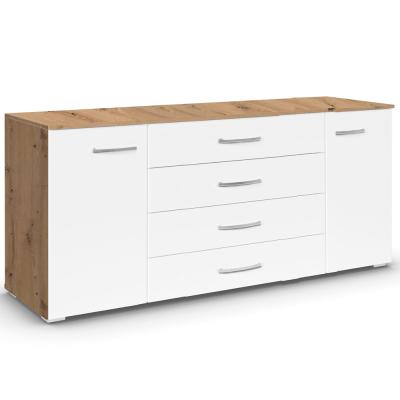 Rauch Aditio 2 Door Large Sideboard - 160cm - Artisan Oak and Alpine White