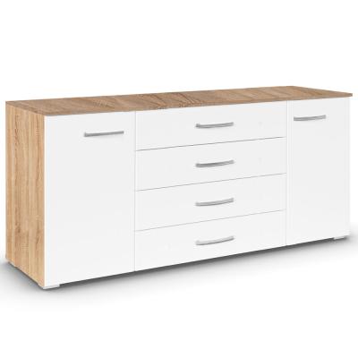 Rauch Aditio 2 Door Large Sideboard - 160cm - Sonoma Oak and Alpine White