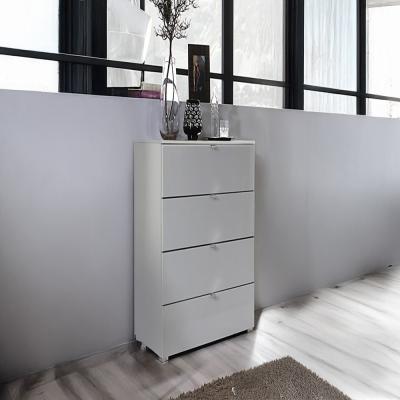 Rauch Erimo 4 Drawer Narrow Chest - Silk Grey and Silk Grey Glass
