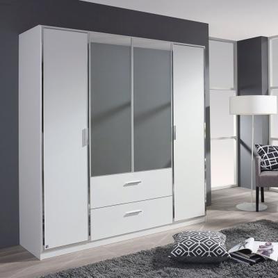 Rauch Marl 181cm 4 Door Combi Wardrobe - Alpine White