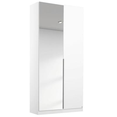 Rauch Memphis 91cm 2 Door Wardrobe with Mirror - Alpine White