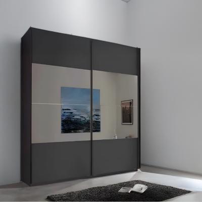 Rauch Filo 181cm 2 Door Sliding Wardrobe with Mirror - Graphite