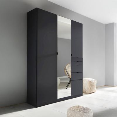 Rauch Ontario 136cm 3 Door Combi Wardrobe - Metallic Dark Grey