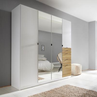 Rauch Ontario 181cm 4 Door Combi Wardrobe - Alpine White and Sonoma Oak