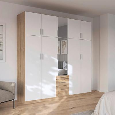 Rauch Hildesheim Extra 231cm 10 Door Combi Wardrobe - Sonoma Oak and Alpine White