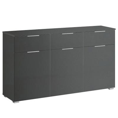 Rauch Alabama 3 Door Medium Sideboard - 120cm - Metallic Dark Grey