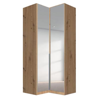 Rauch Alabama 100cm 2 Door Corner Mirrored Wardrobe - Artisan Oak