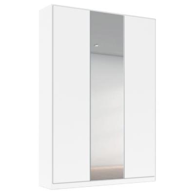 Rauch Alabama 136cm 3 Door Wardrobe with Mirror - Alpine White