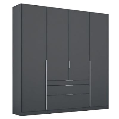 Rauch Alabama 181cm 4 Door Wardrobe with Drawer - Metallic Dark Grey