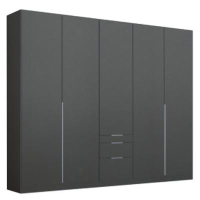 Rauch Alabama 226cm 5 Door Wardrobe with Drawer - Metallic Dark Grey