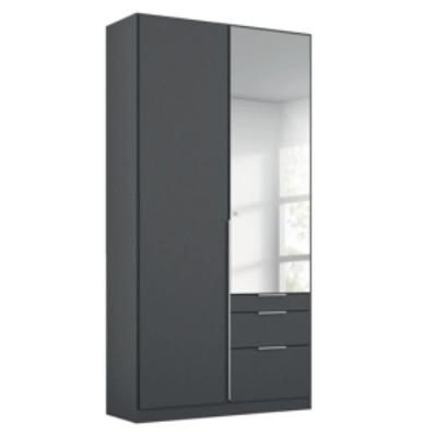 Rauch Alabama 91cm 2 Door Combi Wardrobe - Metallic Dark Grey