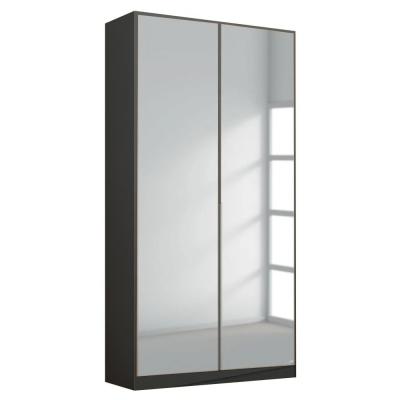 Rauch Alabama 91cm 2 Door Mirrored Wardrobe - Metallic Dark Grey
