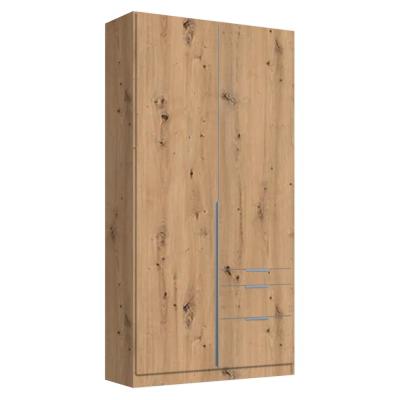 Alabama Wardrobe - 91cm - 2 Door - 3 Drawer - Artisan Oak