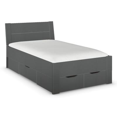 Rauch Aditio 4ft Small Double Bed - Metallic Dark Grey