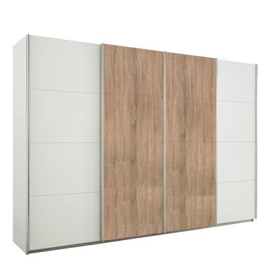 Rauch Syncrono 316cm 4 Door Sliding Wardrobe - Alpine White and Sonoma Oak