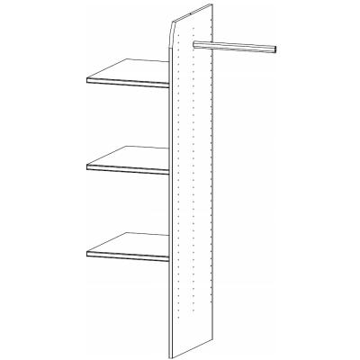 Rauch Orange Plus 80cm Width Compartment Wardrobe Interior Division with Clothes Rail and 3 Shelves