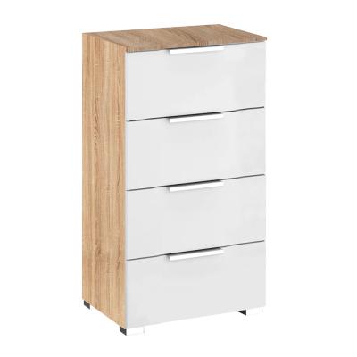 Rauch Texas 4 Drawer Narrow Chest - Sonoma Oak and Alpine White