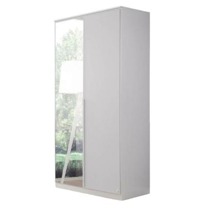 Rauch Texas 91cm 2 Door Wardrobe with Mirror and Extras - Alpine White