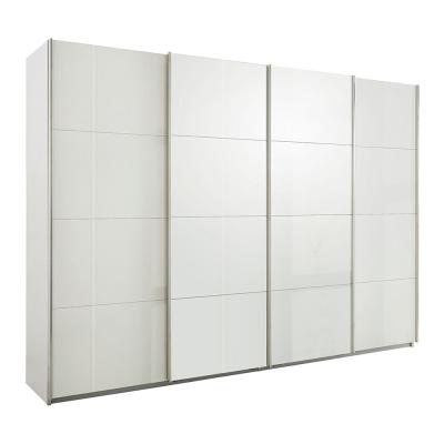 Rauch Syncrono 316cm 4 Door High Gloss Sliding Wardrobe - Alpine White and White