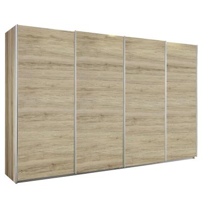 Rauch Syncrono 361cm 4 Door Sliding Wardrobe - Sanremo Oak Light