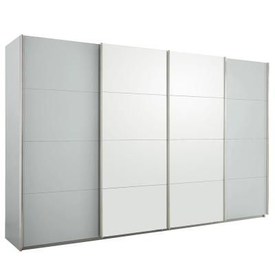 Rauch Syncrono 361cm 4 Door Sliding Wardrobe - Silk Grey and Alpine White