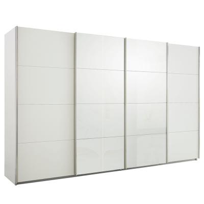 Rauch Syncrono 361cm 4 Door Sliding Wardrobe - Alpine White and White High Gloss