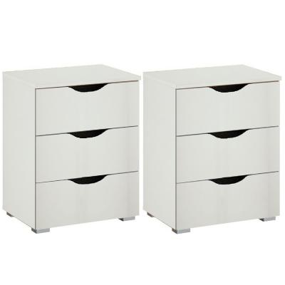 Rauch Arnstein 3 Drawer Bedside Cabinet - Set of 2 - Alpine White