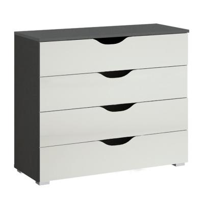 Rauch Arnstein 4 Drawer Chest - Metallic Dark Grey and Alpine White