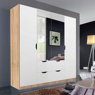Rauch Arnstein 181cm 4 Door Combi Wardrobe - Sonoma Oak and Alpine White