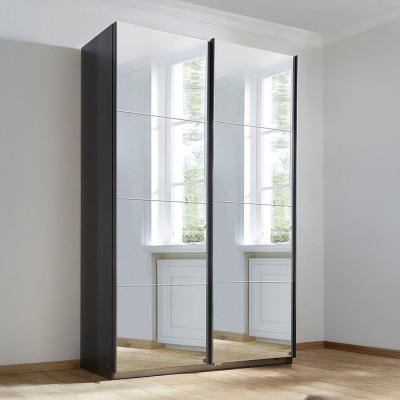 Rauch Subito 136cm 2 Door Mirrored Sliding Wardrobe - Metallic Dark Grey