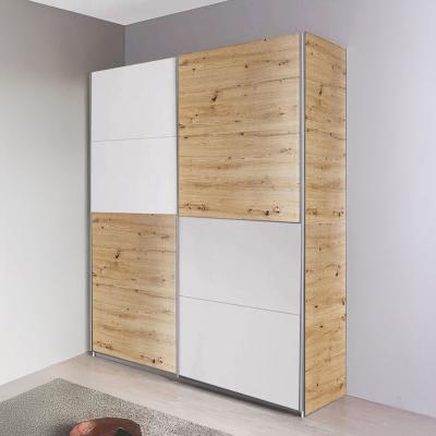 Rauch Subito 136cm 2 Door Sliding Wardrobe - Artisan Oak and Alpine White