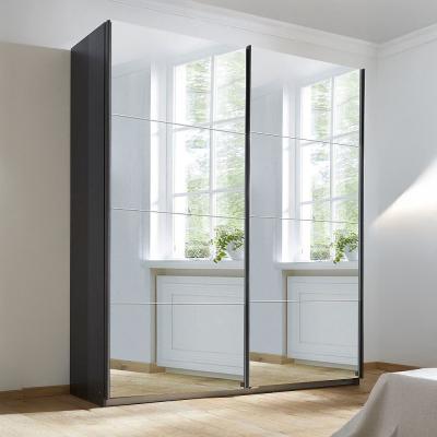 Rauch Subito 181cm 2 Door Mirrored Sliding Wardrobe - Metallic Dark Grey