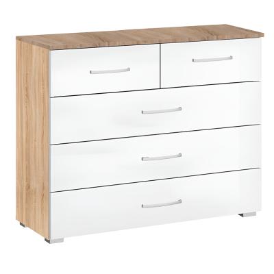 Rauch Alegro 3+2 Drawer Chest - Sonoma Oak and Alpine White