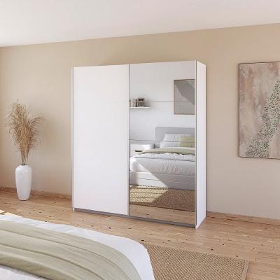 Rauch Quadra 181cm 2 Door Sliding Wardrobe with Mirror - Alpine White