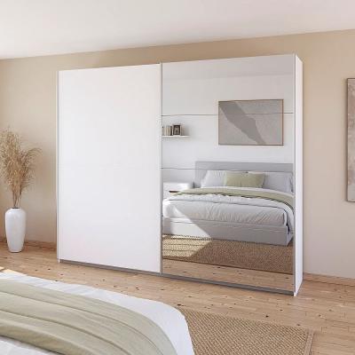 Rauch Quadra 271cm 2 Door Sliding Wardrobe with Mirror - Alpine White