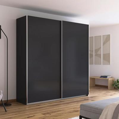 Rauch Quadra 226cm 2 Door Sliding Wardrobe - Metallic Dark Grey