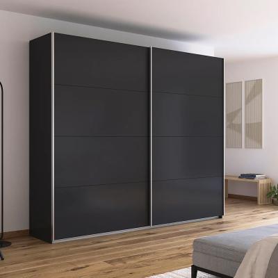 Rauch Quadra 271cm 2 Door Sliding Wardrobe - Metallic Dark Grey