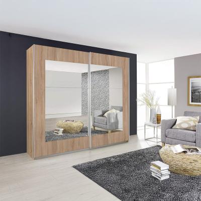 Rauch Alegro 181cm 2 Door Sliding Wardrobe with Mirror - Sonoma Oak