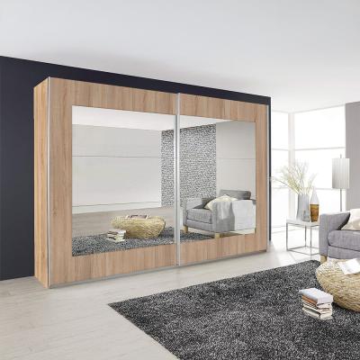 Rauch Alegro 271cm 2 Door Sliding Wardrobe with Mirror - Sonoma Oak