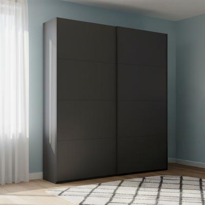 Rauch Beluga Extra 137cm 2 Door Sliding Wardrobe - Graphite