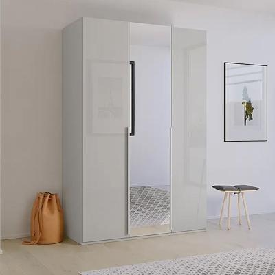 Rauch Purisma 151cm 3 Door Wardrobe with Mirror - Silk Grey Glass