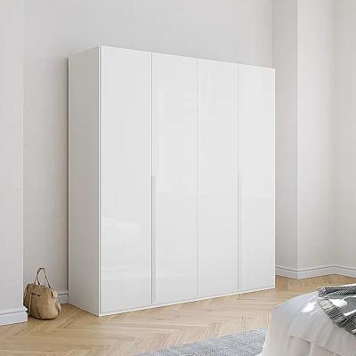Rauch Purisma 201cm 4 Door Wardrobe - Alpine White and Crystal White Glass